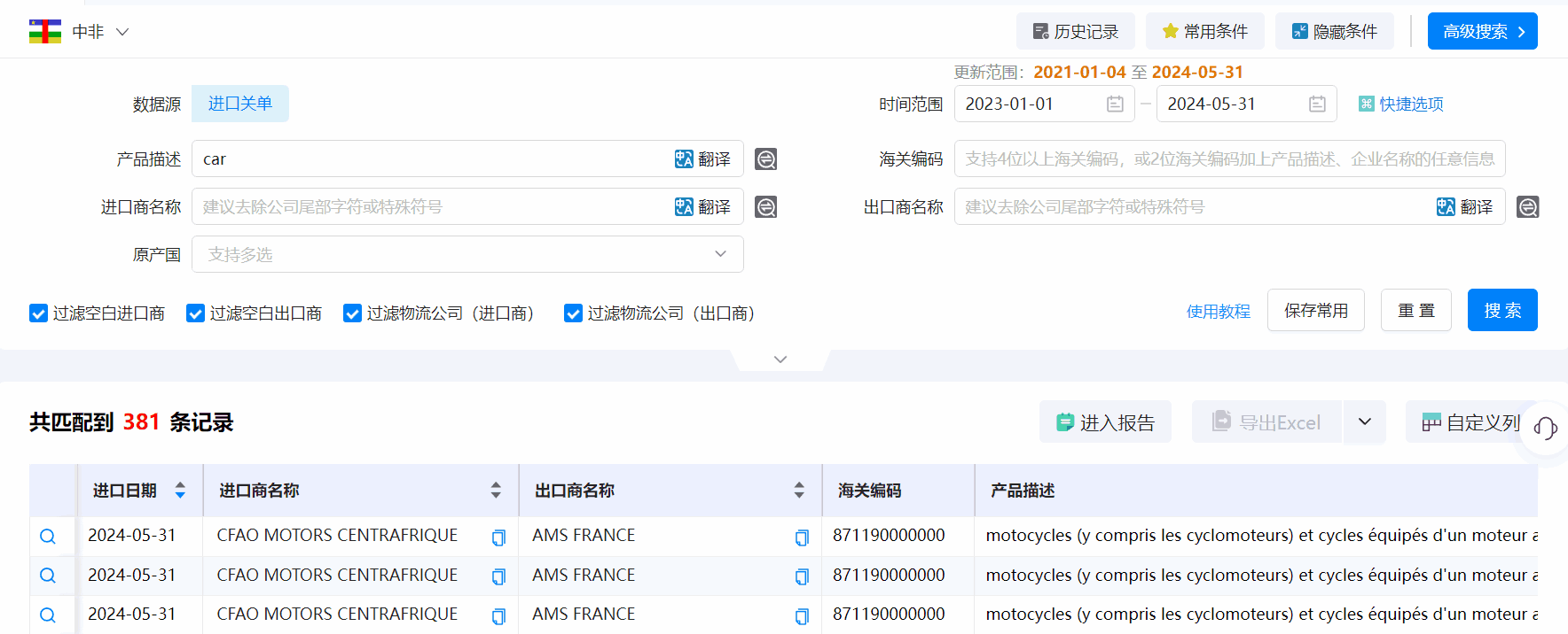 中非海关数据,海关数据,K8凯发(中国)海关数据